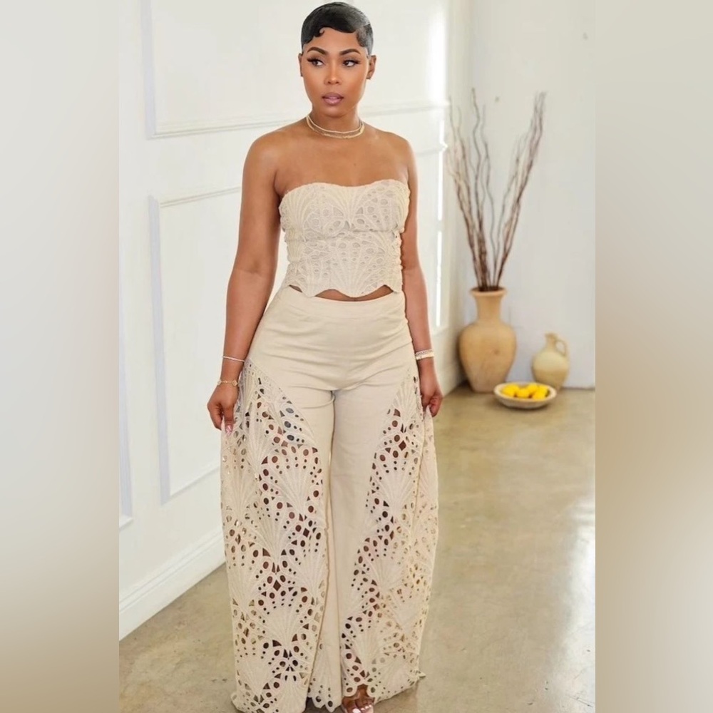 Bone Linen & Lace Set